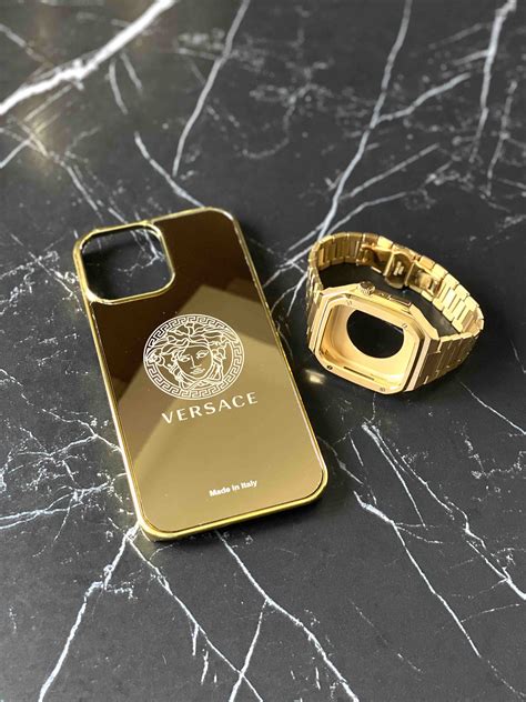 versace phone case gold|Versace iphone 14 case.